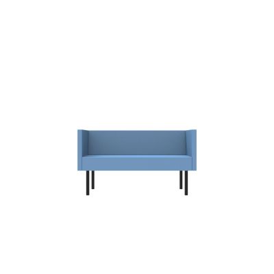 Lensvelt Rick Minkes No Idea Sofa (Low Back) Width 136 cm Depth 70 cm - Height 73 cm Blue Horizon 040 Black (RAL9005)
