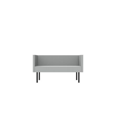 Lensvelt Rick Minkes No Idea Sofa (Low Back) Width 136 cm Depth 70 cm - Height 73 cm Breeze Light Grey 171 Black (RAL9005)