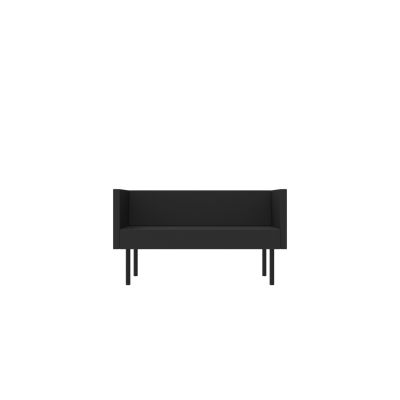 Lensvelt Rick Minkes No Idea Sofa (Low Back) Width 136 cm Depth 70 cm - Height 73 cm Havana Black 090 Black (RAL9005)