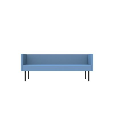 Lensvelt Rick Minkes No Idea Sofa (Low Back) Width 198 cm Depth 70 cm - Height 73 cm Blue Horizon 040 Black (RAL9005)