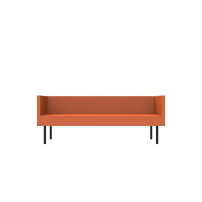 Lensvelt Rick Minkes No Idea Sofa (Low Back) Width 198 cm Depth 70 cm - Height 73 cm Burn Orange 102 Black (RAL9005)