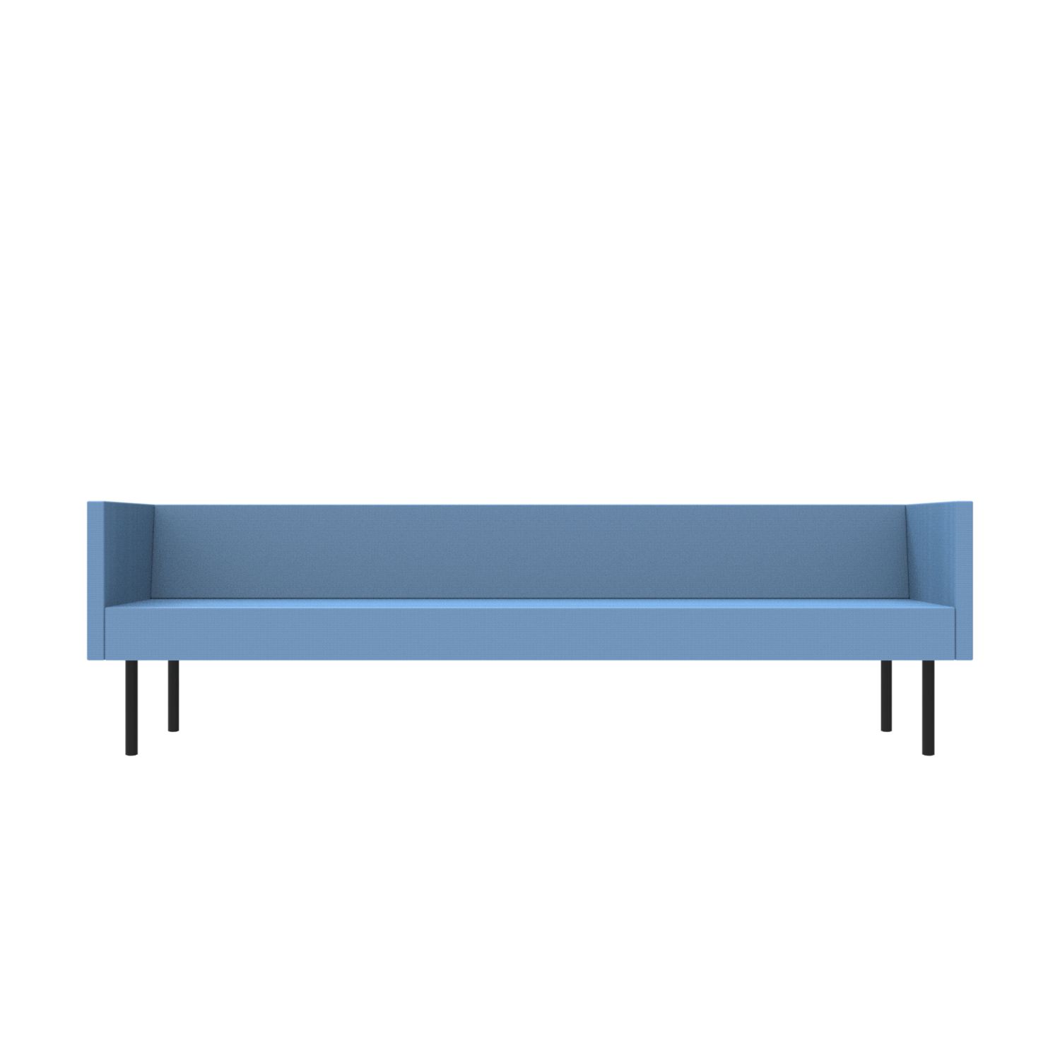 lensvelt rick minkes no idea sofa low back width 256 cm depth 70 cm height 73 cm blue horizon 040 black ral9005