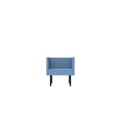 Lensvelt Rick Minkes No Idea Sofa (Low Back) Width 80 cm Depth 70 cm - Height 73 cm Blue Horizon 040 Black (RAL9005)
