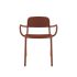 lensvelt stefan scholten loop chair upholsterd stackable with armrest moss clay brown 65 price level 1 copper brown ral8004 hard leg ends