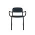 lensvelt stefan scholten loop chair upholsterd stackable with armrest moss night blue 45 price level 1 black ral9005 hard leg ends