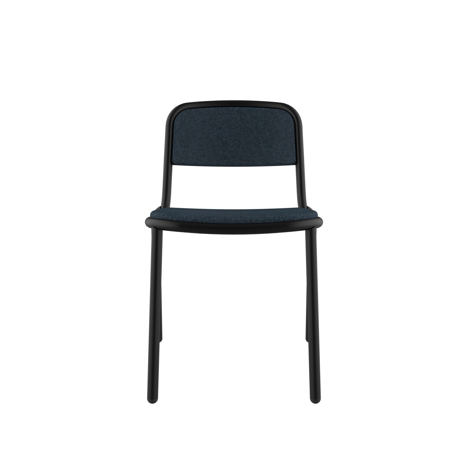 lensvelt stefan scholten loop chair upholsterd stackable without armrest moss night blue 45 price level 1 black ral9005 hard leg ends