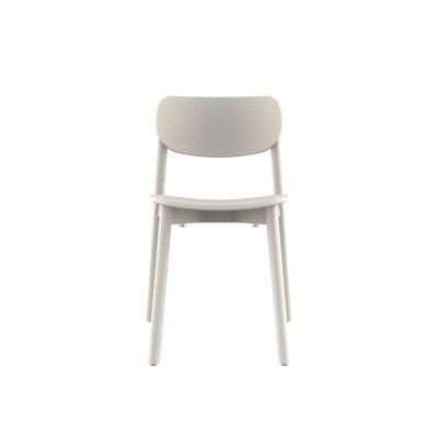 Lensvelt Studio Stefan Scholten 2THRD Chair Stackable No Armrests Signal White (RAL9003) Hard Leg Ends