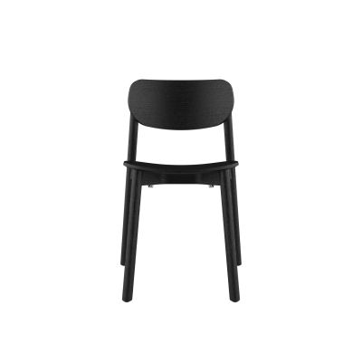 Lensvelt Studio Stefan Scholten 2THRD Chair Stackable No Armrests Black (RAL9005) Hard Leg Ends