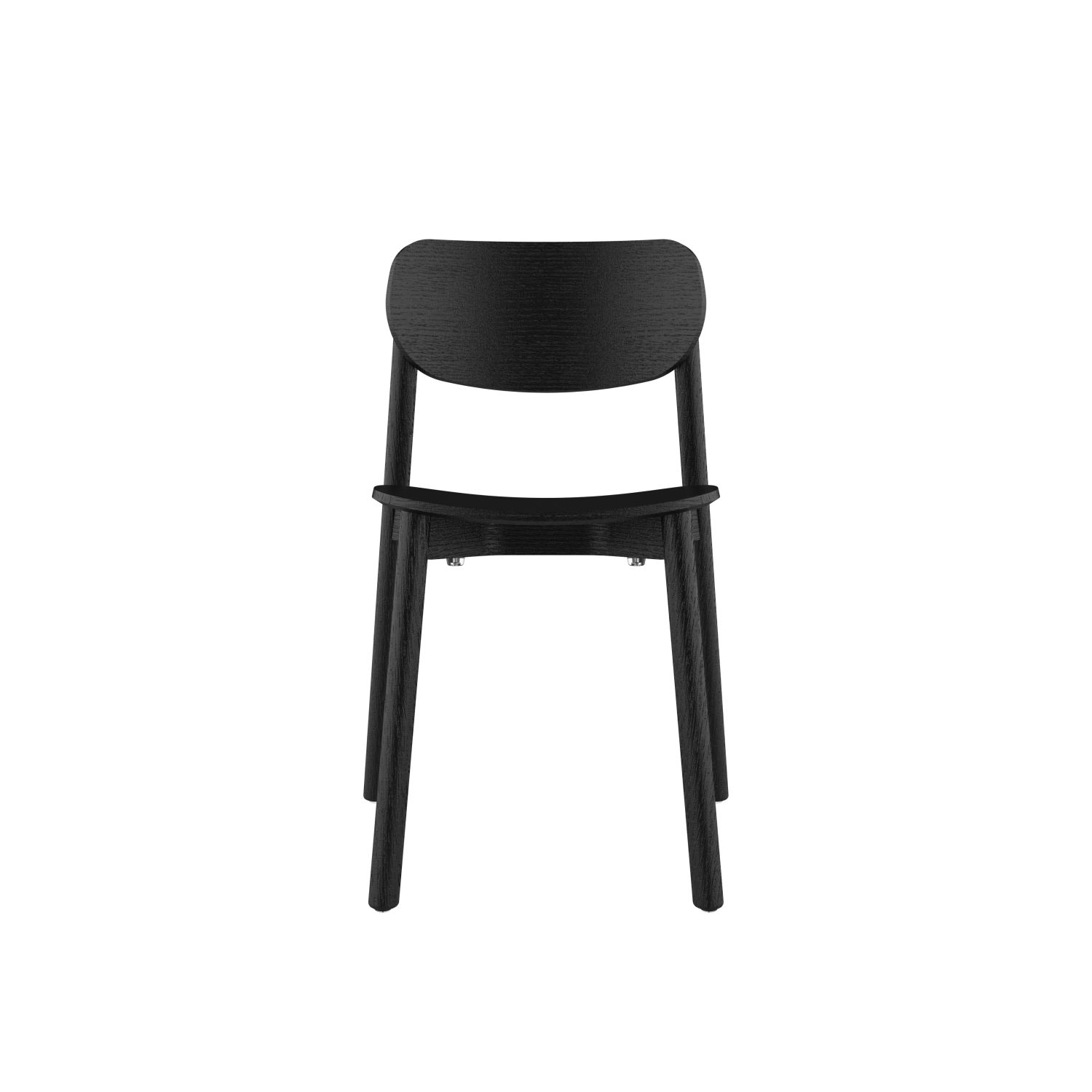 lensvelt studio stefan scholten 2thrd chair stackable no armrests black ral9005 hard leg ends