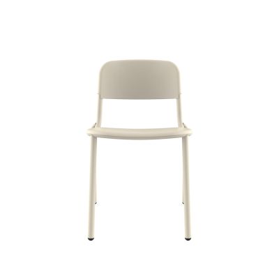 Lensvelt Studio Stefan Scholten Loop Chair Stackable No Armrests No Perforation Oyster White (RAL1013)