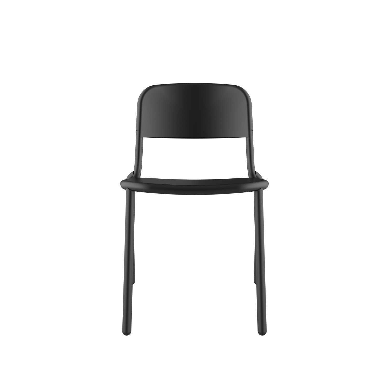 lensvelt studio stefan scholten loop chair stackable no armrests no perforation black ral9005