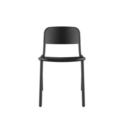 Lensvelt Studio Stefan Scholten Loop Chair Stackable No Armrests No Perforation Black (RAL9005)