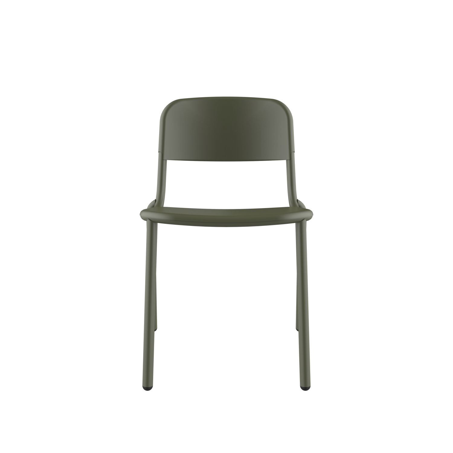 lensvelt studio stefan scholten loop chair stackable no armrests no perforation olive green ral6003