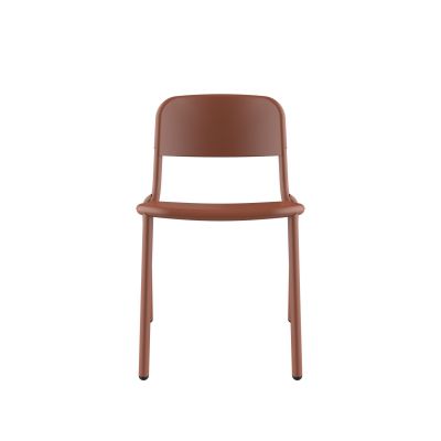 Lensvelt Studio Stefan Scholten Loop Chair Stackable No Armrests No Perforation Copper Brown (RAL8004)
