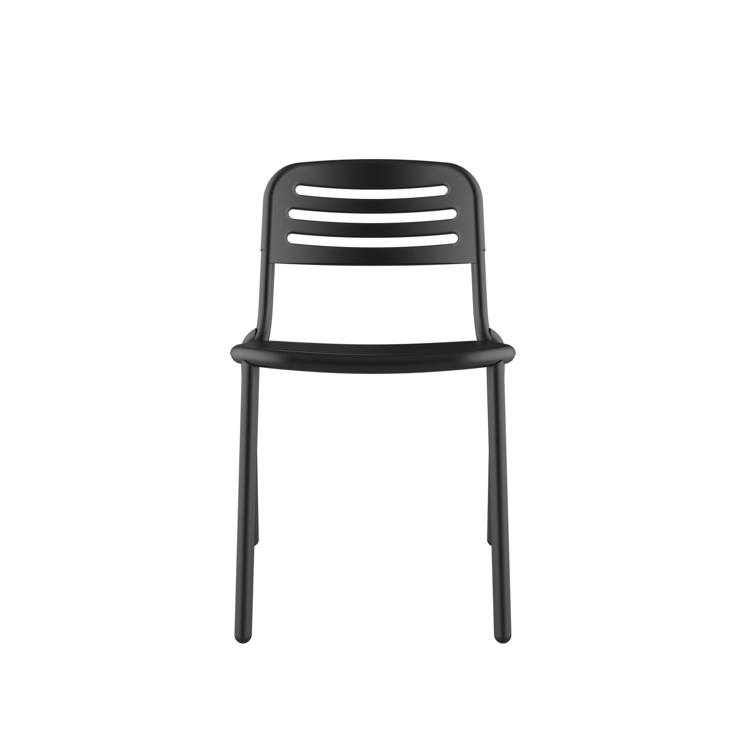 lensvelt studio stefan scholten loop chair stackable no armrests with perforation black ral9005