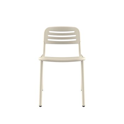 Lensvelt Studio Stefan Scholten Loop Chair Stackable No Armrests With Perforation Oyster White (RAL1013)