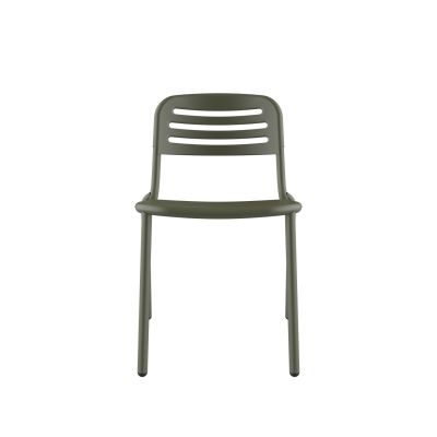 Lensvelt Studio Stefan Scholten Loop Chair Stackable No Armrests With Perforation Olive Green (RAL6003)