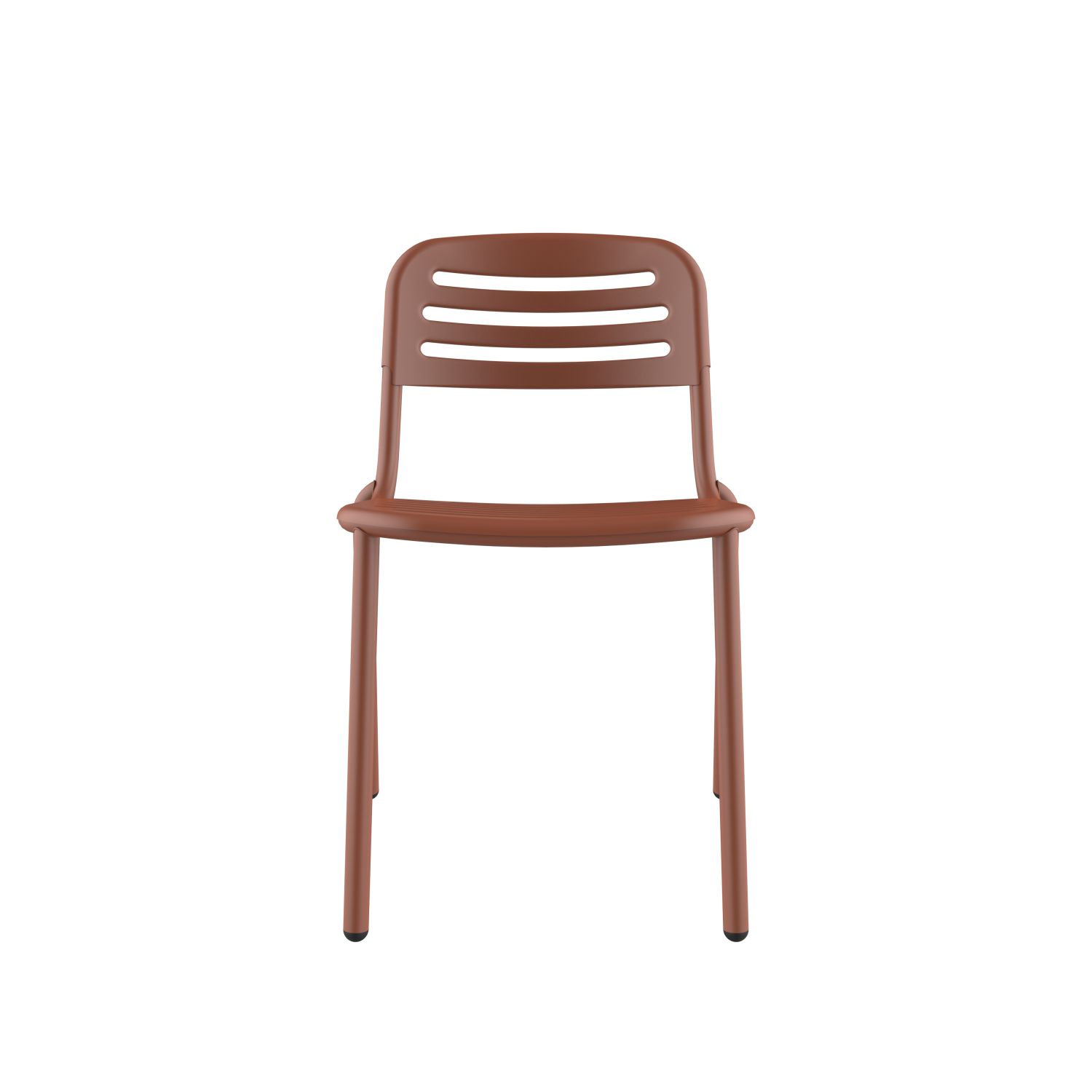 lensvelt studio stefan scholten loop chair stackable no armrests with perforation copper brown ral8004