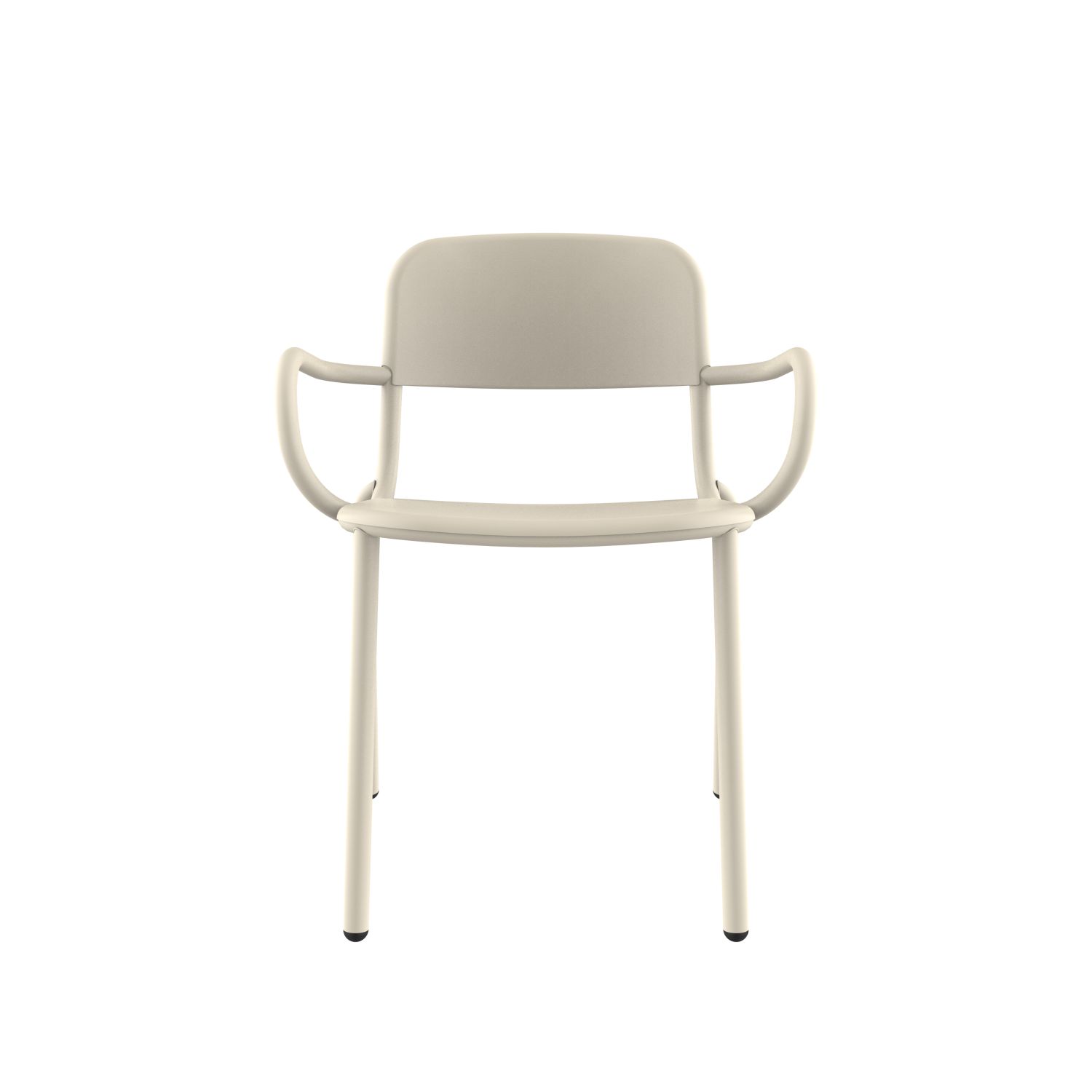 lensvelt studio stefan scholten loop chair stackable with armrests no perforation oyster white ral1013