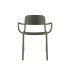 lensvelt studio stefan scholten loop chair stackable with armrests no perforation olive green ral6003