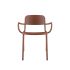 lensvelt studio stefan scholten loop chair stackable with armrests no perforation copper brown ral8004