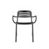 lensvelt studio stefan scholten loop chair stackable with armrests with perforation black ral9005