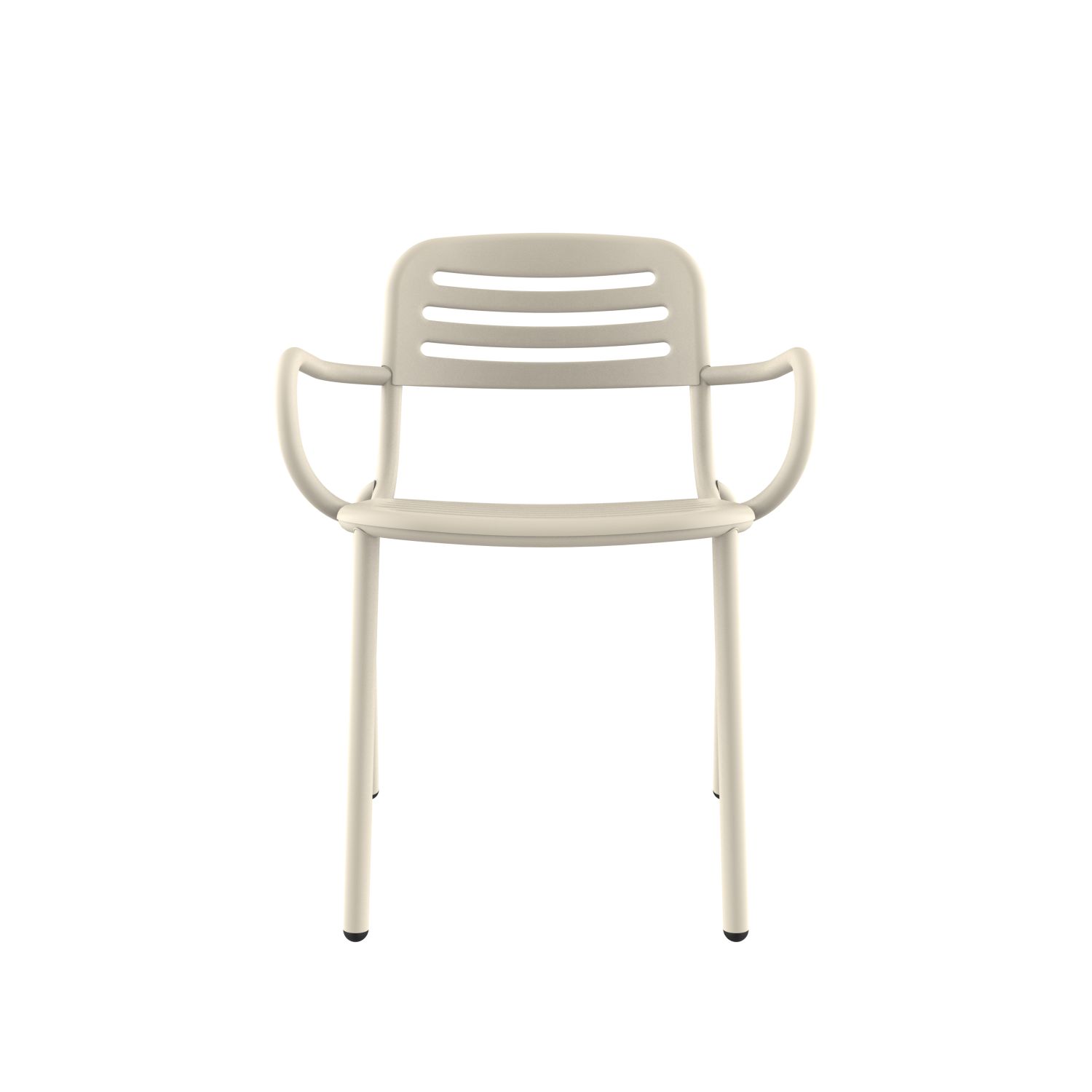 lensvelt studio stefan scholten loop chair stackable with armrests with perforation oyster white ral1013
