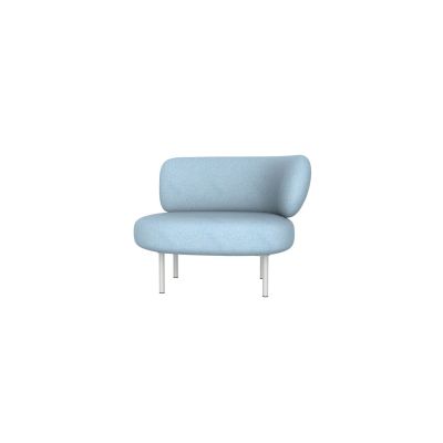 Lensvelt Studio Stefan Scholten Sofa 1-Seater (100x77cm) Lounge Part Left Moss Pastel Blue (40) Frame Light Grey (RAL7035)