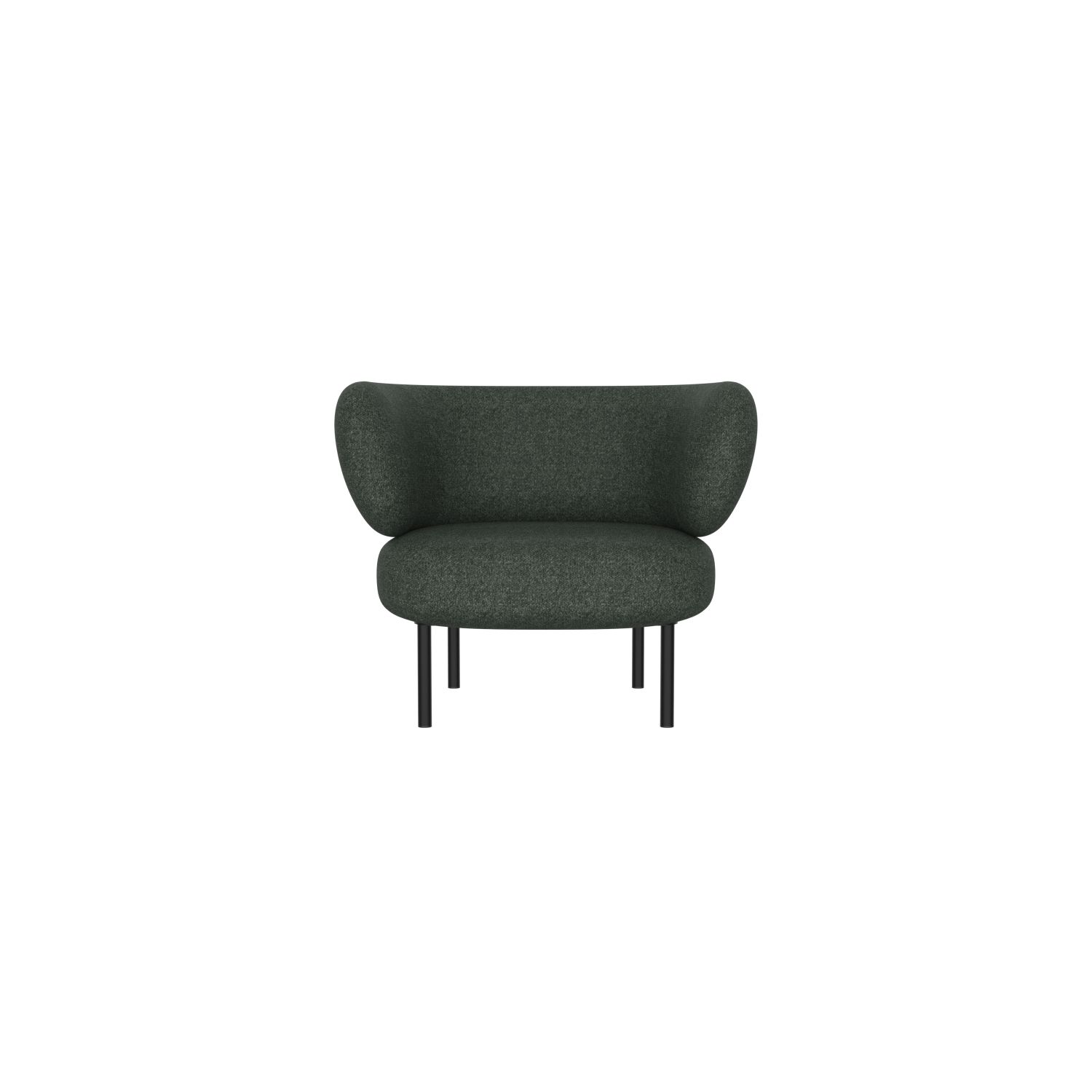 lensvelt studio stefan scholten sofa 1seater 100x77cm middle lounge part moss summer green 38 frame black ral9005