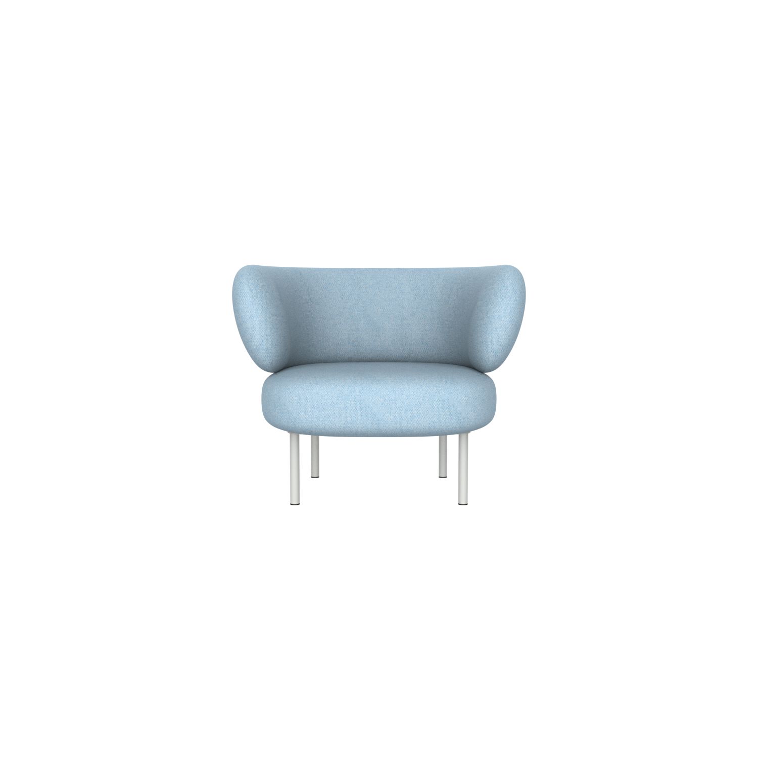 lensvelt studio stefan scholten sofa 1seater 100x77cm middle lounge part moss pastel blue 40 frame light grey ral7035