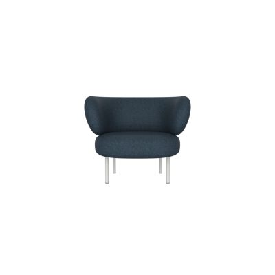 Lensvelt Studio Stefan Scholten Sofa 1-Seater (100x77cm) Middle Lounge Part Moss Night Blue (45) Frame Light Grey (RAL7035)