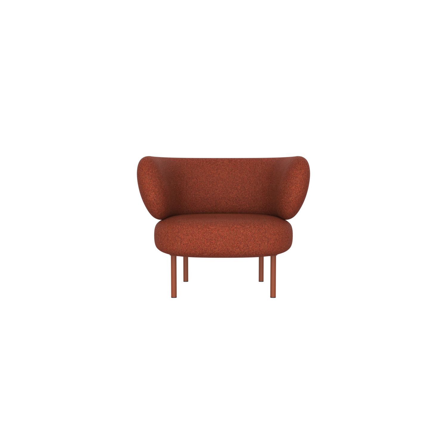 lensvelt studio stefan scholten sofa 1seater 100x77cm middle lounge part moss clay brown 65 frame copper brown ral8004
