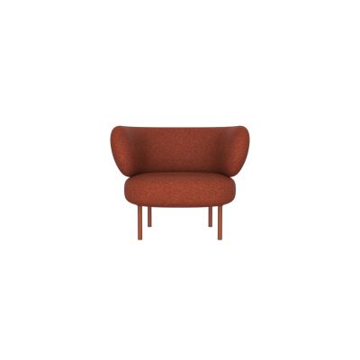 Lensvelt Studio Stefan Scholten Sofa 1-Seater (100x77cm) Middle Lounge Part Moss Clay Brown (65) Frame Copper Brown (RAL8004)