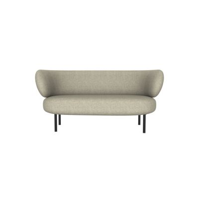 Lensvelt Studio Stefan Scholten Sofa 2-Seater (160x84cm) Middle Lounge Part Moss Stone Grey (11) Frame Black (RAL9005)