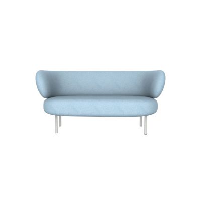 Lensvelt Studio Stefan Scholten Sofa 2-Seater (160x84cm) Middle Lounge Part Moss Pastel Blue (40) Frame Light Grey (RAL7035)