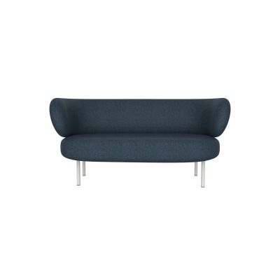 Lensvelt Studio Stefan Scholten Sofa 2-Seater (160x84cm) Middle Lounge Part Moss Night Blue (45) Frame Light Grey (RAL7035)