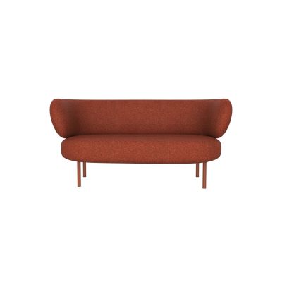 Lensvelt Studio Stefan Scholten Sofa 2-Seater (160x84cm) Middle Lounge Part Moss Clay Brown (65) Frame Copper Brown (RAL8004)