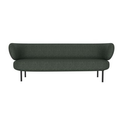 Lensvelt Studio Stefan Scholten Sofa 3-Seater 215x84cm) Middle Lounge Part Moss Summer Green (38) Frame Black (RAL9005)