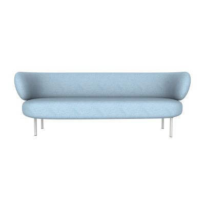 Lensvelt Studio Stefan Scholten Sofa 3-Seater 215x84cm Middle Lounge Part Moss Pastel Blue (40) Frame Light Grey (RAL7035)