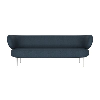 Lensvelt Studio Stefan Scholten Sofa 3-Seater 215x84cm Middle Lounge Part Moss Night Blue (45) Frame Light Grey (RAL7035)