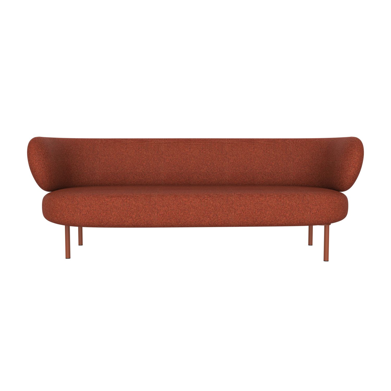 lensvelt studio stefan scholten sofa 3seater 215x84cm middle lounge part moss clay brown 65 frame copper brownral8004
