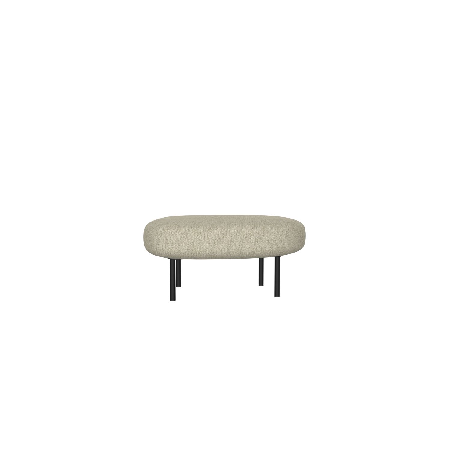 lensvelt studio stefan scholten sofa ottoman 90x70 cm middle lounge part moss stone grey 11 frame black ral9005