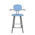 maarten baas barstool 65 cm with armrests backrest a blue horizon 040 frame black