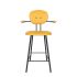 maarten baas barstool 65 cm with armrests backrest a lemon yellow 051 frame black