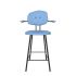 maarten baas barstool 65 cm with armrests backrest e blue horizon 040 frame black