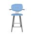 maarten baas barstool 65 cm with armrests backrest f blue horizon 040 frame black