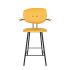 maarten baas barstool 65 cm with armrests backrest f lemon yellow 051 frame black