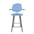 maarten baas barstool 65 cm with armrests backrest g blue horizon 040 frame black