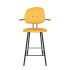 maarten baas barstool 65 cm with armrests backrest g lemon yellow 051 frame black