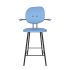 maarten baas barstool 65 cm with armrests backrest h blue horizon 040 frame black